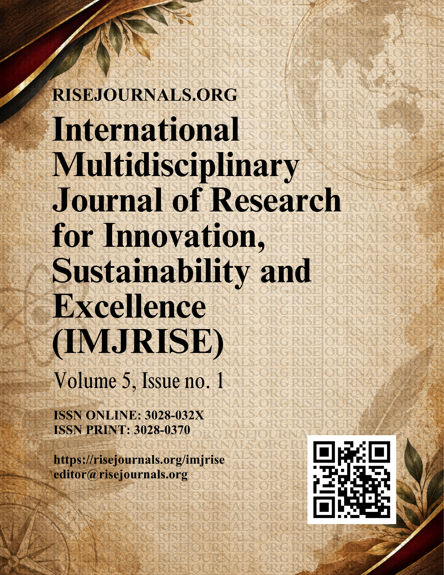 					View Vol. 5 No. 1 (2026): International Multidisciplinary Journal of Research for Innovation, Sustainability, and Excellence (IMJRISE)
				